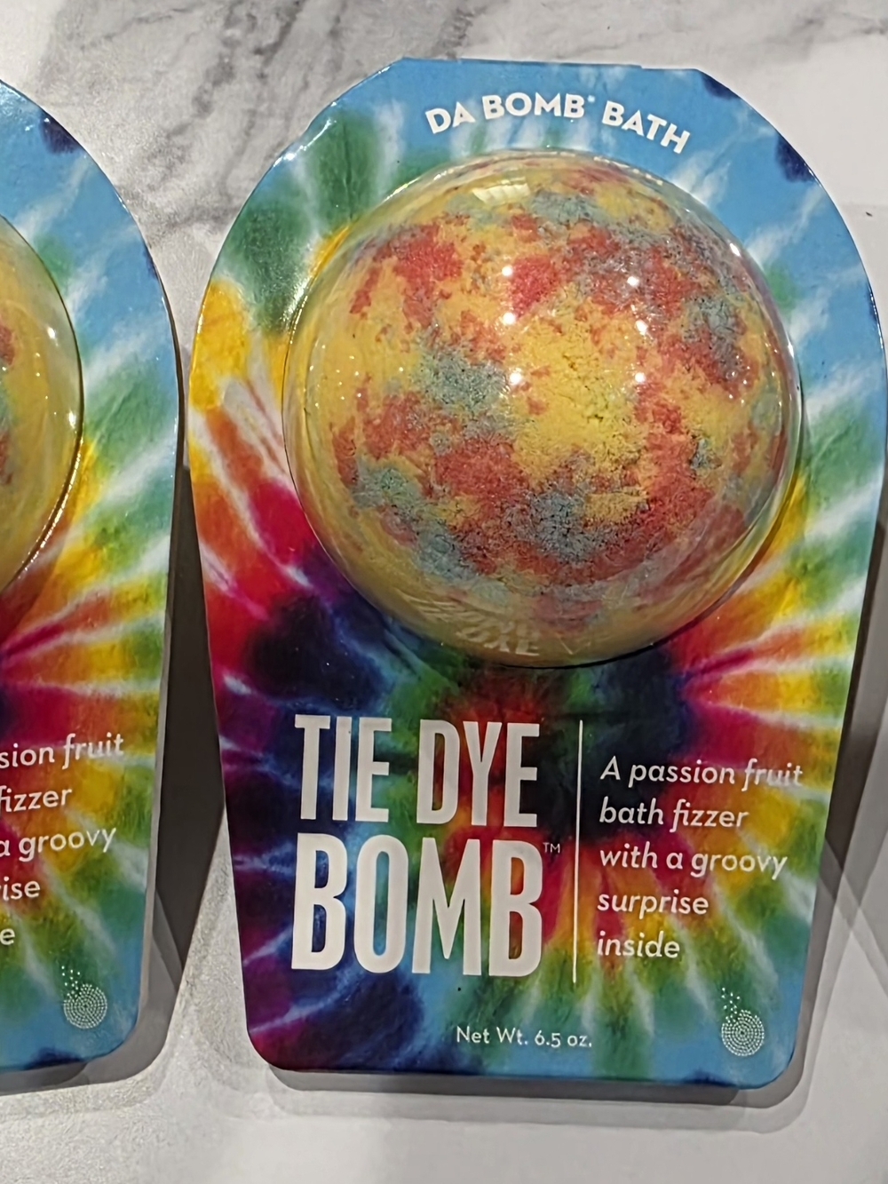 (3) Da Bomb Bath Fun Size Fizzers Tie Dye Bath Bombs 6.5oz each